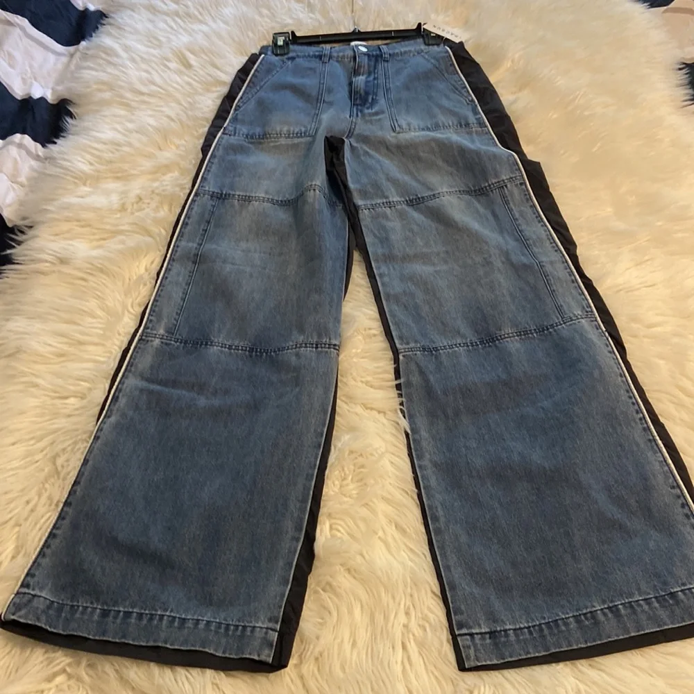 PacSun Blue Flare Wide-Leg Jeans size XS brand new inseam 32” waist 28” - Picture 8 of 12